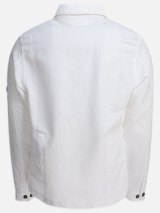 C.P. Company Cotton and linen overshirt 19575647_S White 2