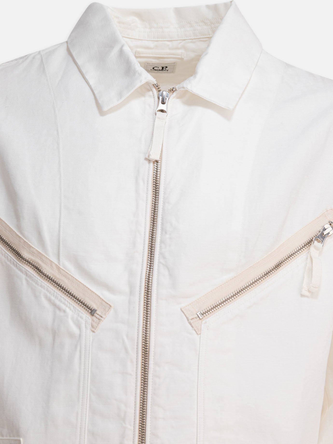 C.P. Company Cotton and linen overshirt White