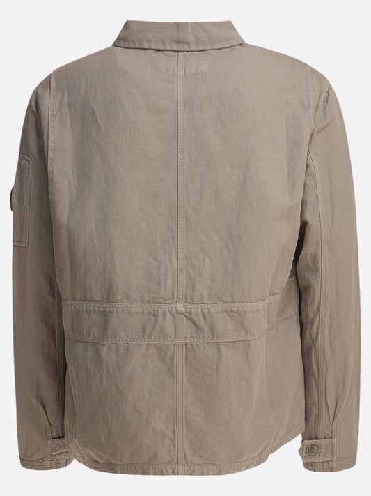 C.P. Company Cotton and linen overshirt 14449851_S Grey 2