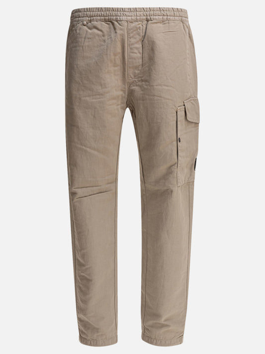 C.P. Company Cotton and linen cargo trousers 15522631_48 Beige 1