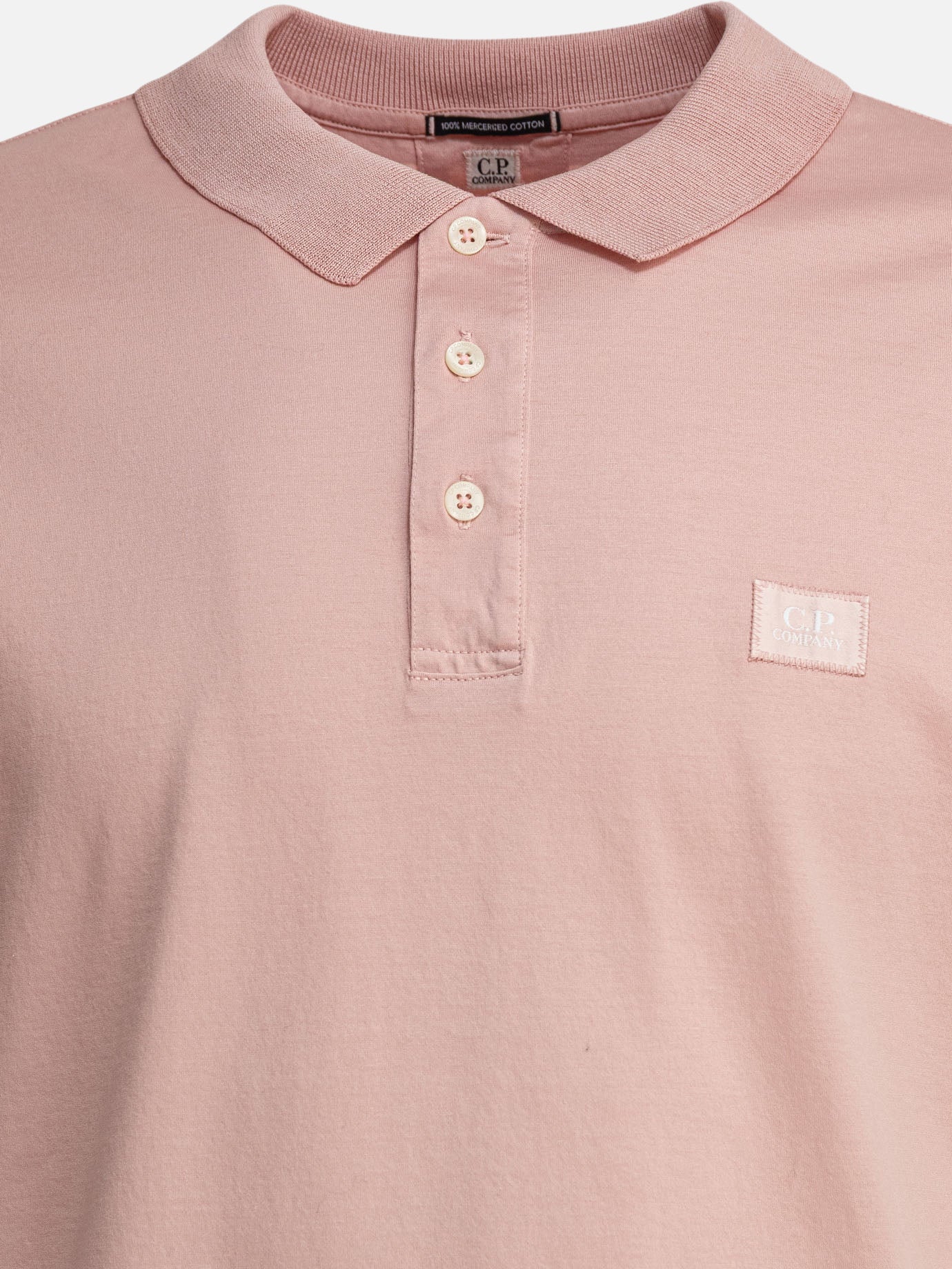 Polo shirts with buttons Logo  Pink - C.P. Company Men | PDP | VIETTI Online Store | thumbnail_3
