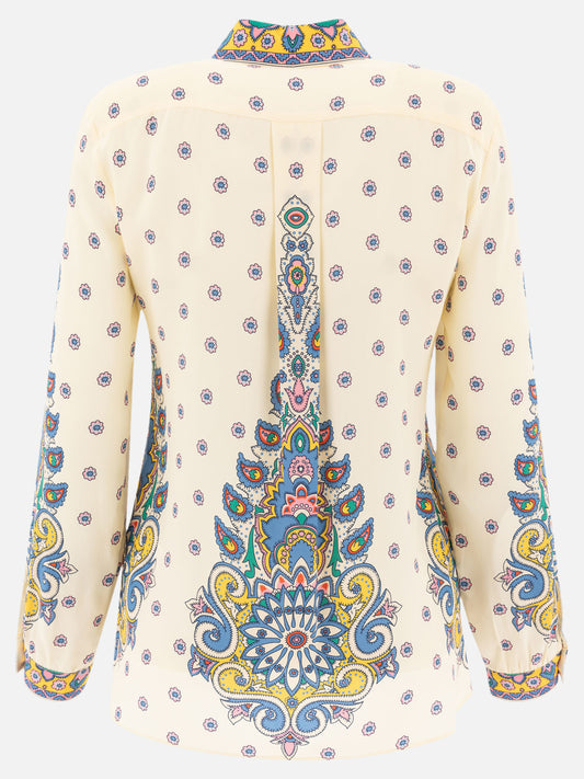 Etro Silk shirt with print 14920115_38 Beige 2
