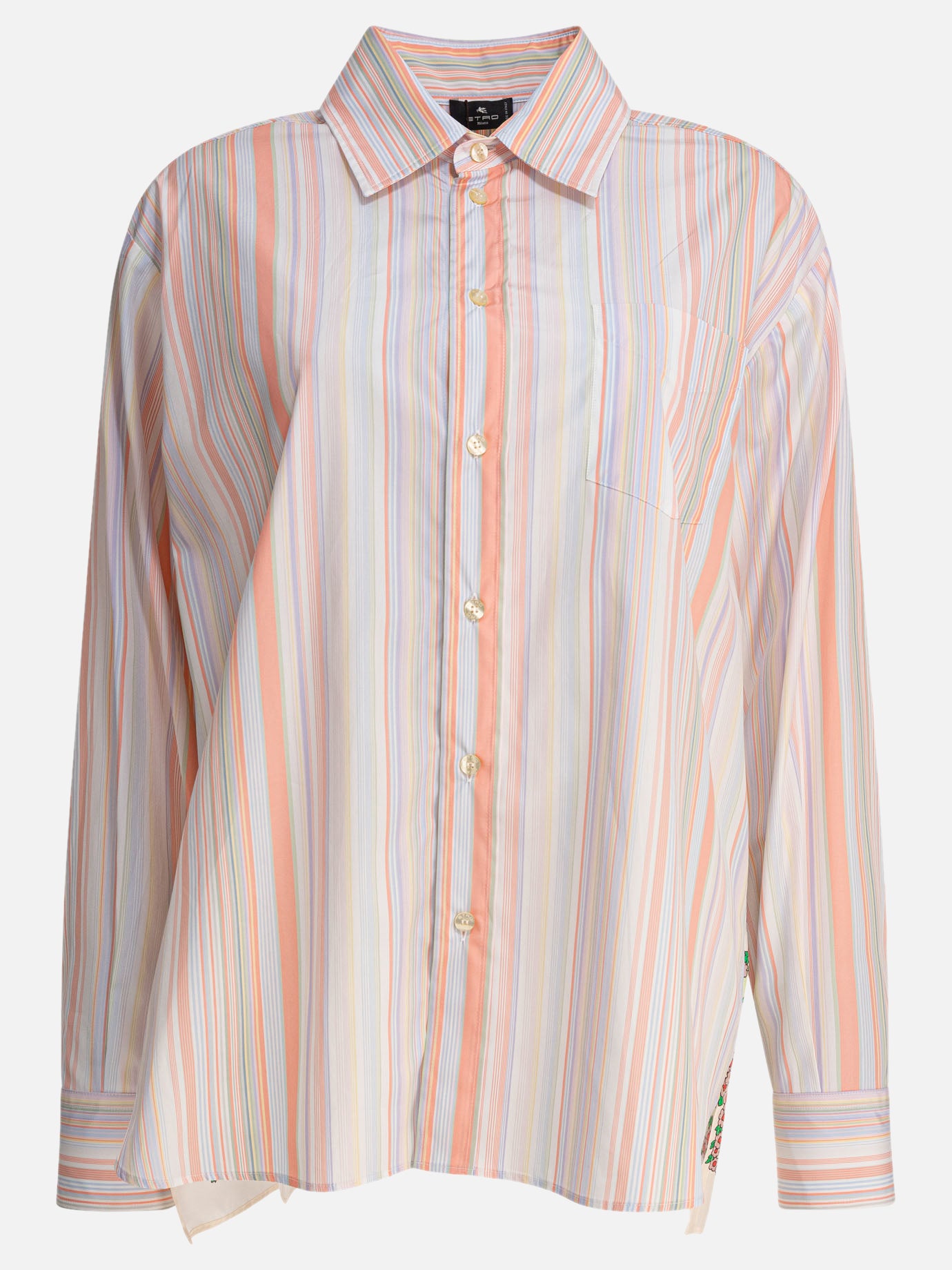 Etro Striped shirt with print on the back 22809641_42 Pink thumbnail_1