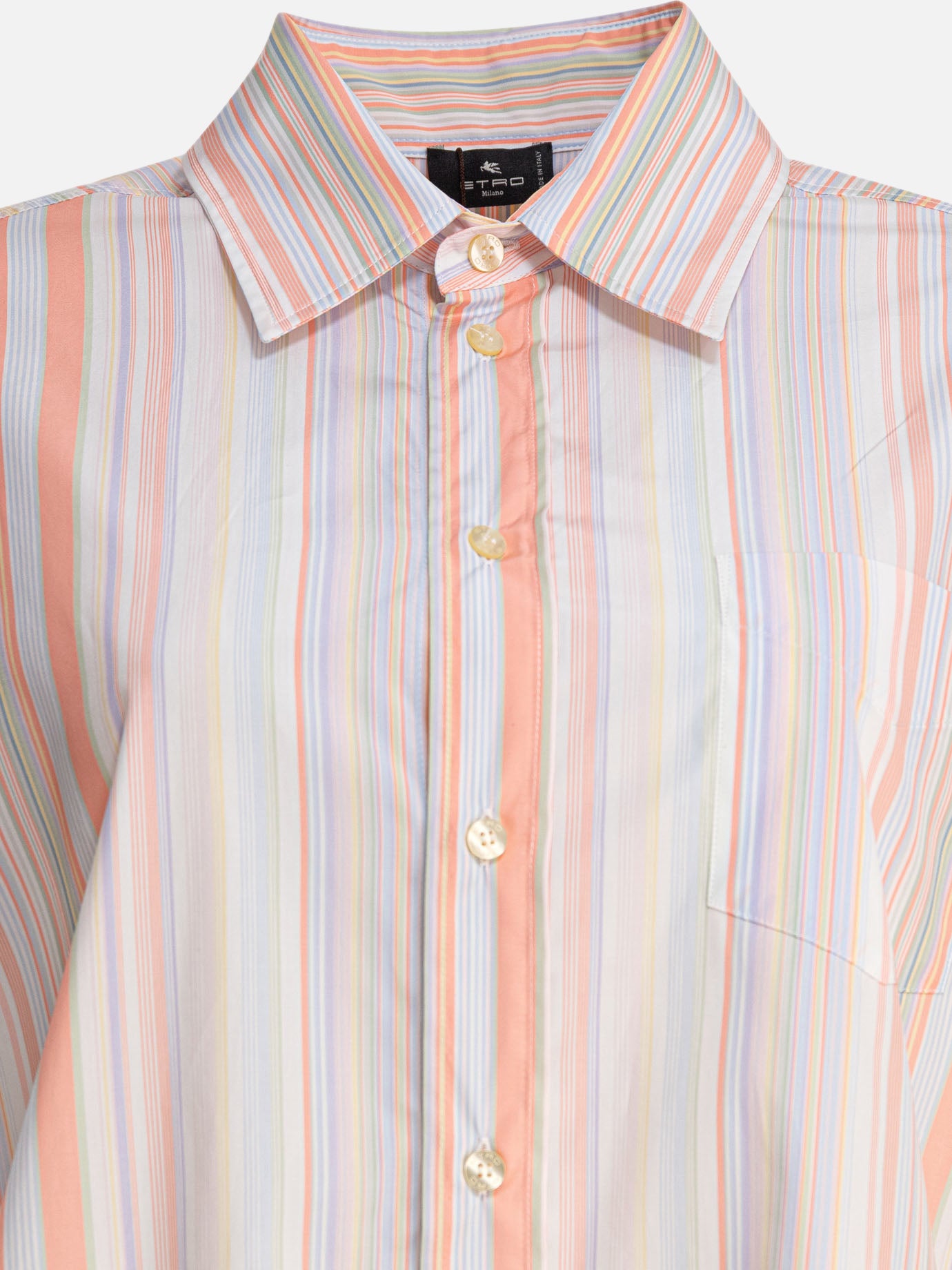 Etro Striped shirt with print on the back 22809641_42 Pink thumbnail_3