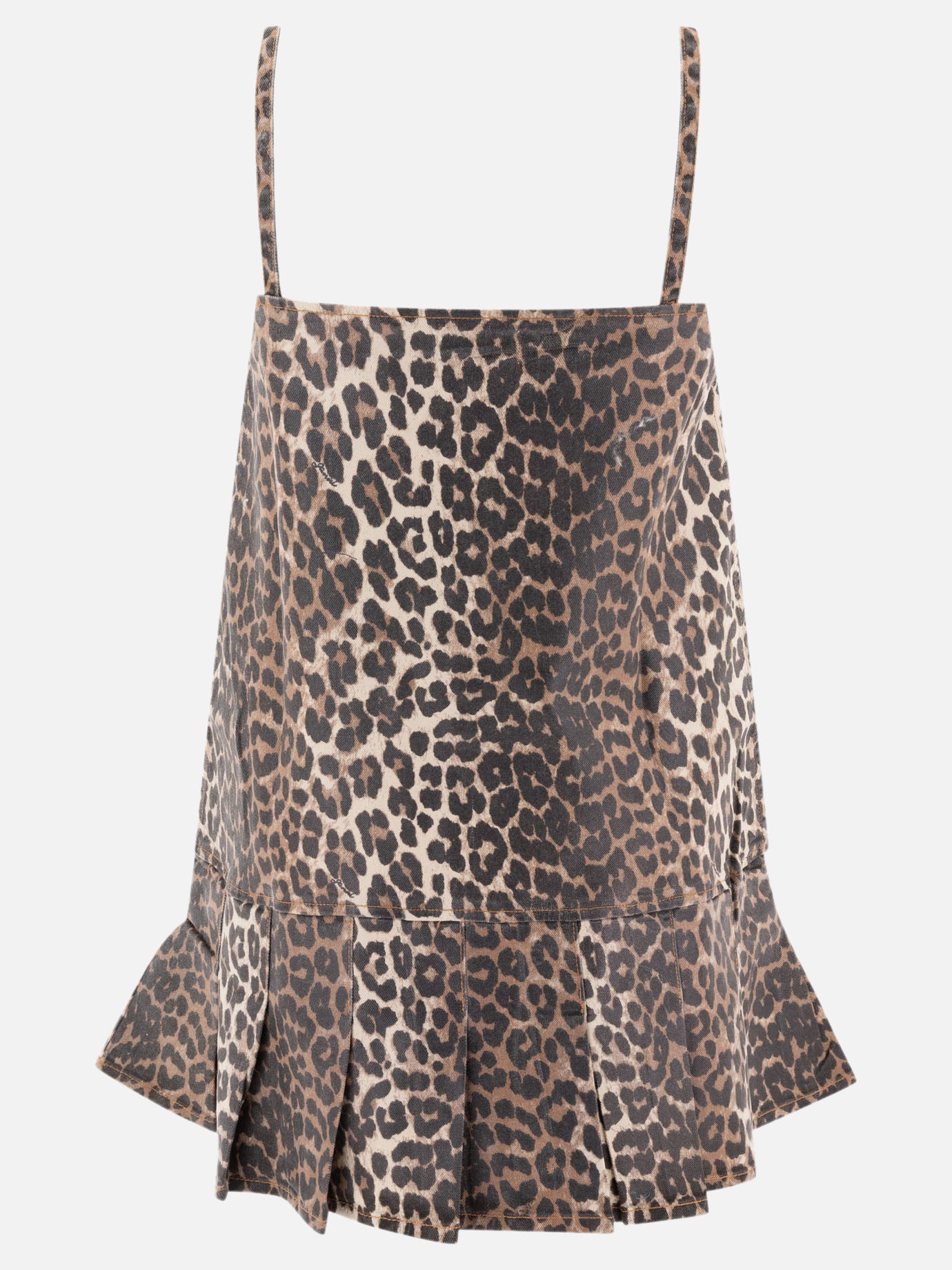 Mini dresses Animal print  Brown - Ganni Women | PDP | VIETTI Online Store | Zoom-Modal_2
