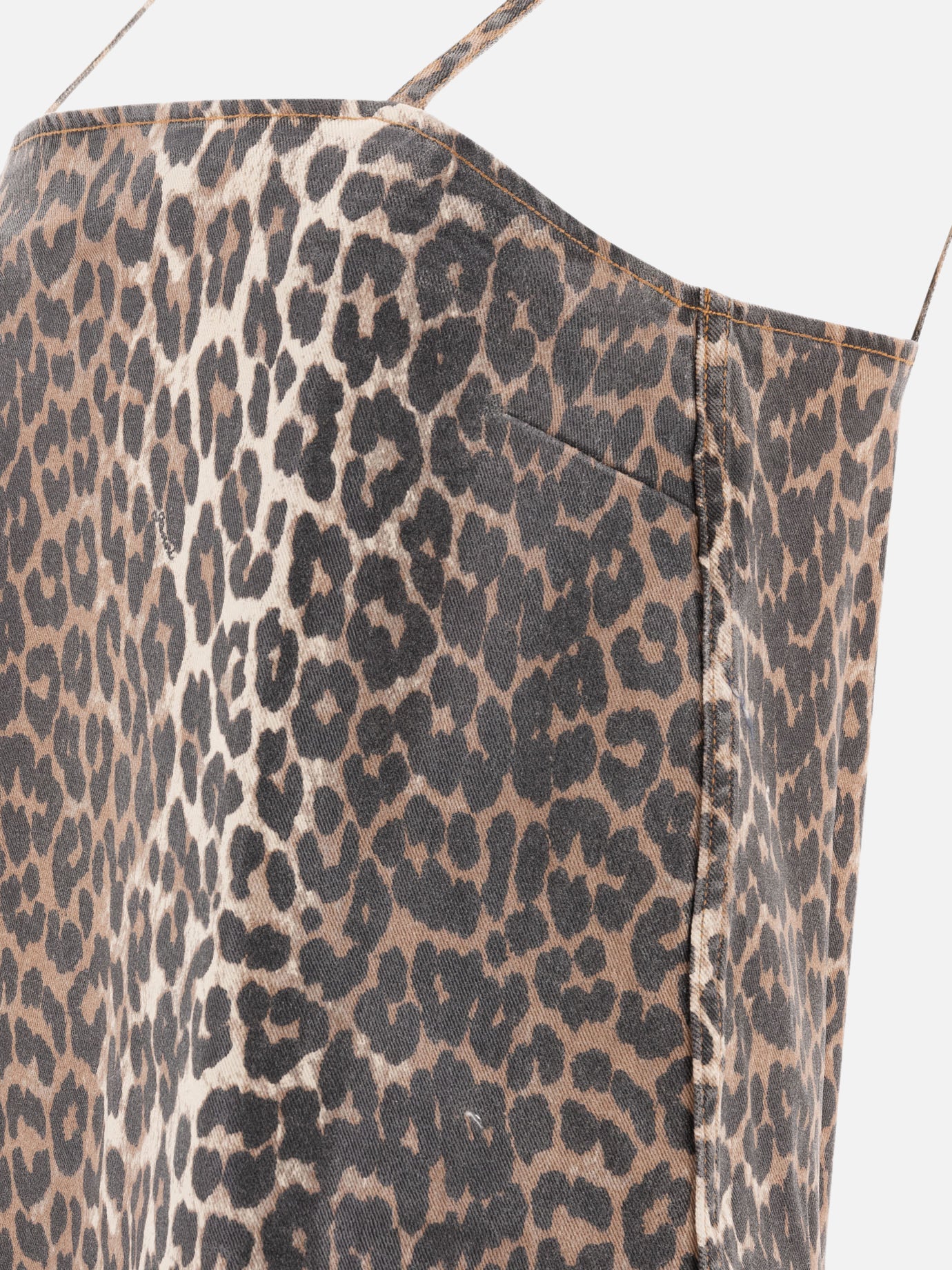 Mini dresses Animal print  Brown - Ganni Women | PDP | VIETTI Online Store | Zoom-Modal_4
