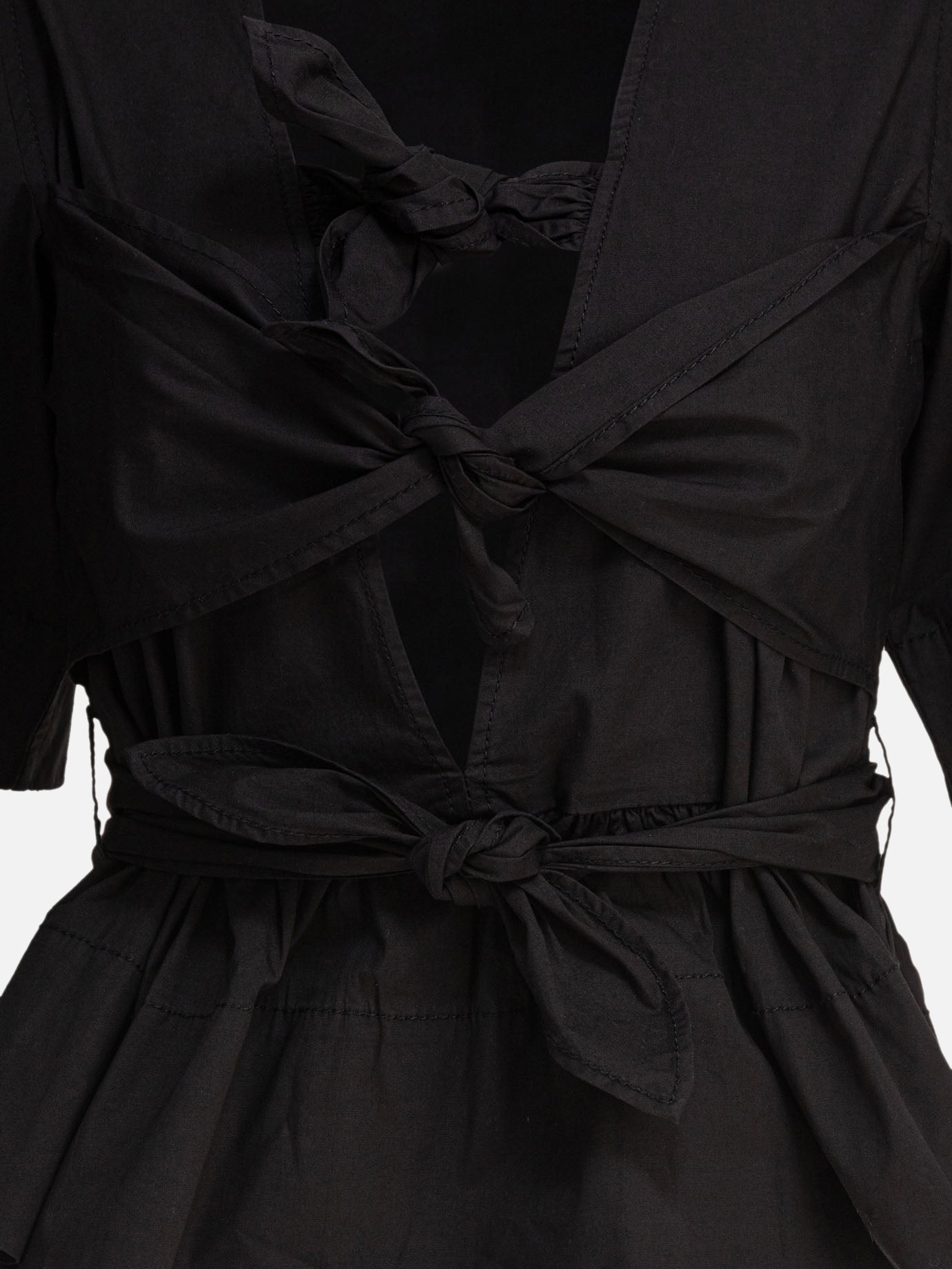 Blouses Solid colour  Black - Ganni Women | PDP | VIETTI Online Store | thumbnail_3
