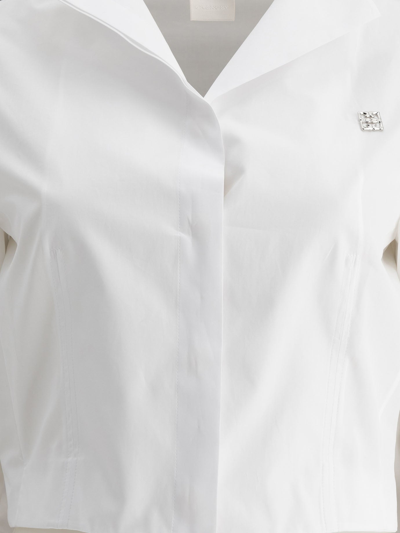 Givenchy Cropped poplin shirt White