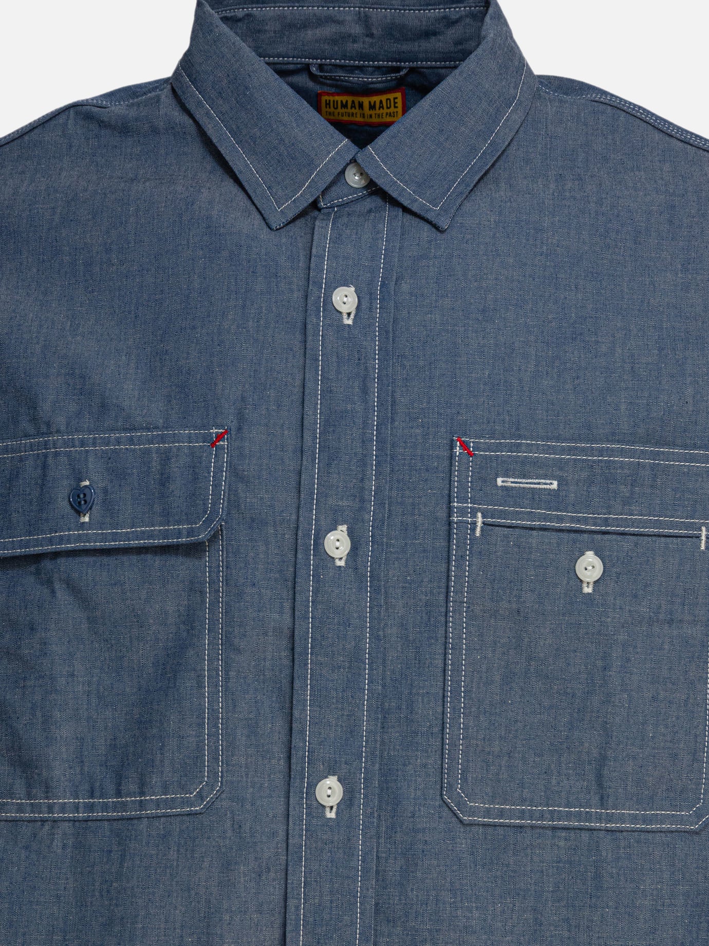 Casual shirts Solid colour  Blue - Human Made Men | PDP | VIETTI Online Store | thumbnail_3