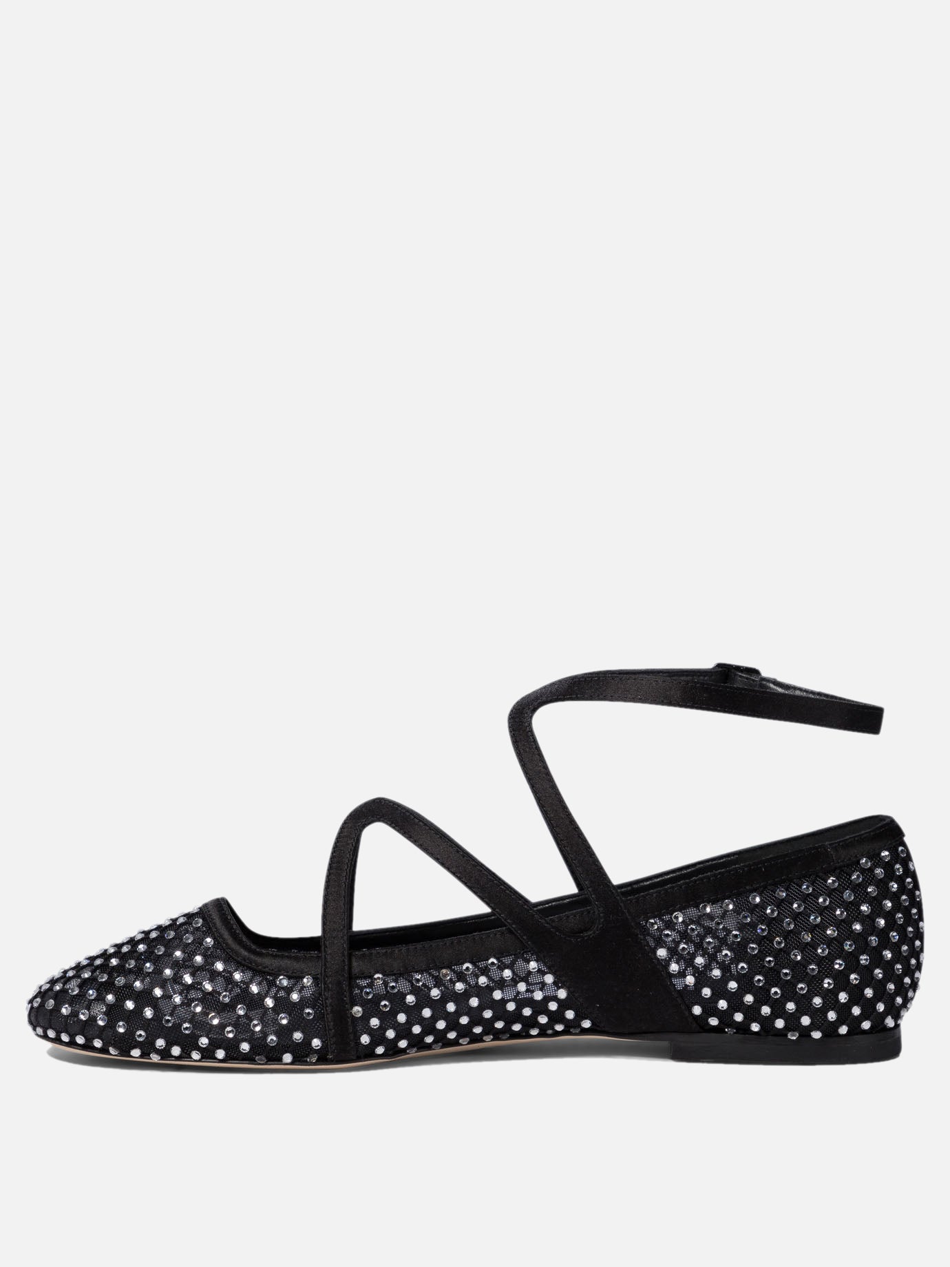 Classic ballet flats 80% polyamide 20% leather - 95% leather 5% rubber  Black - Jimmy Choo Women | PDP | VIETTI Online Store | thumbnail_3