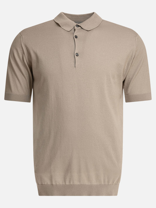 John Smedley "Adrian" polo shirt 12783962_M Beige 1