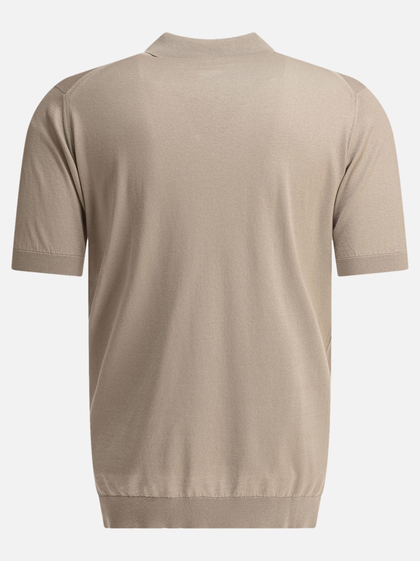 Polo shirts with buttons Solid colour  Beige - John Smedley Men | PDP | VIETTI Online Store | thumbnail_2