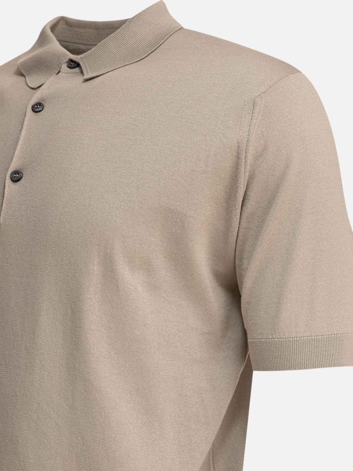 Polo shirts with buttons Solid colour  Beige - John Smedley Men | PDP | VIETTI Online Store | thumbnail_4