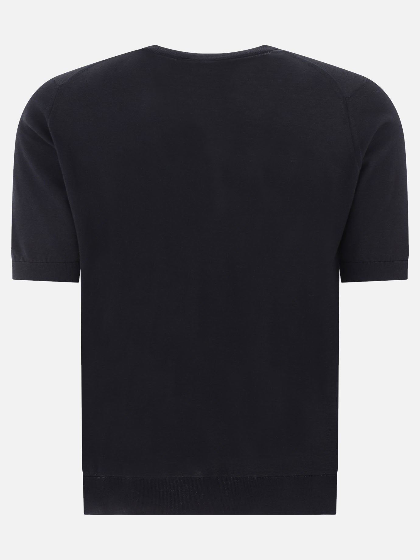 Crewneck t-shirts Solid colour  Black - John Smedley Men | PDP | VIETTI Online Store | thumbnail_2