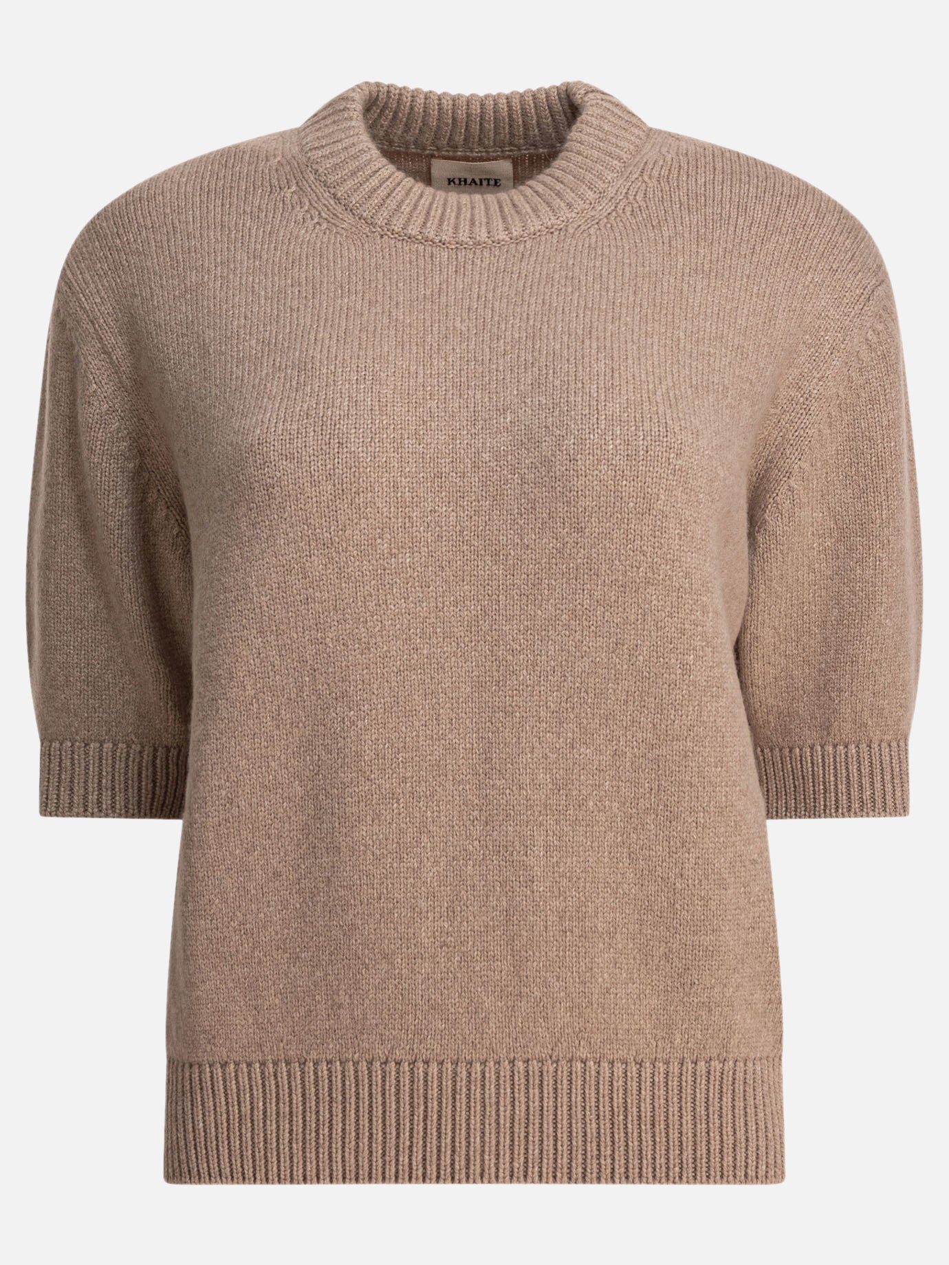 Crewneck sweaters Solid colour  Beige - Khaite Women | PDP | VIETTI Online Store | Zoom-Modal

