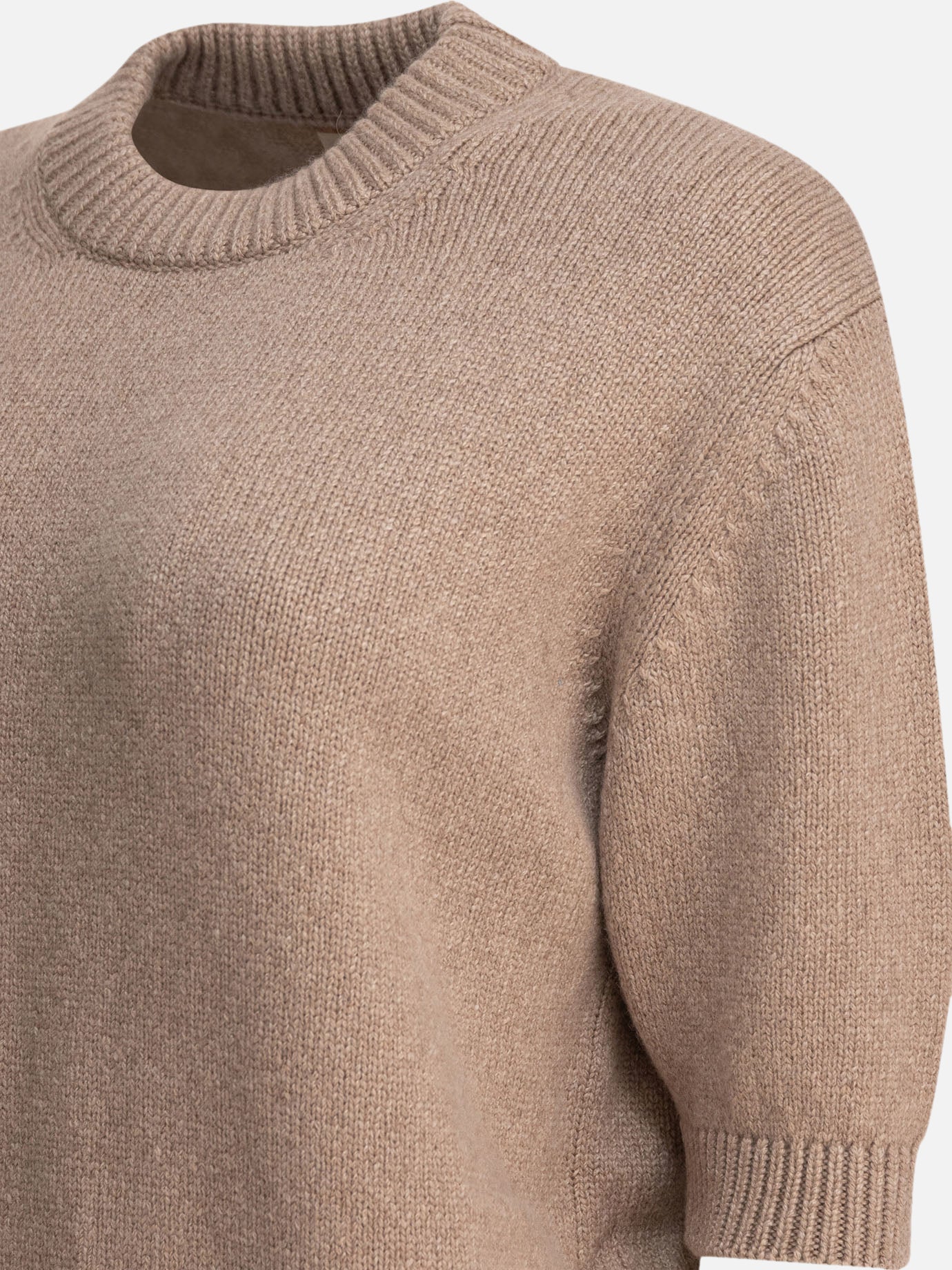 Crewneck sweaters Solid colour  Beige - Khaite Women | PDP | VIETTI Online Store | thumbnail_4