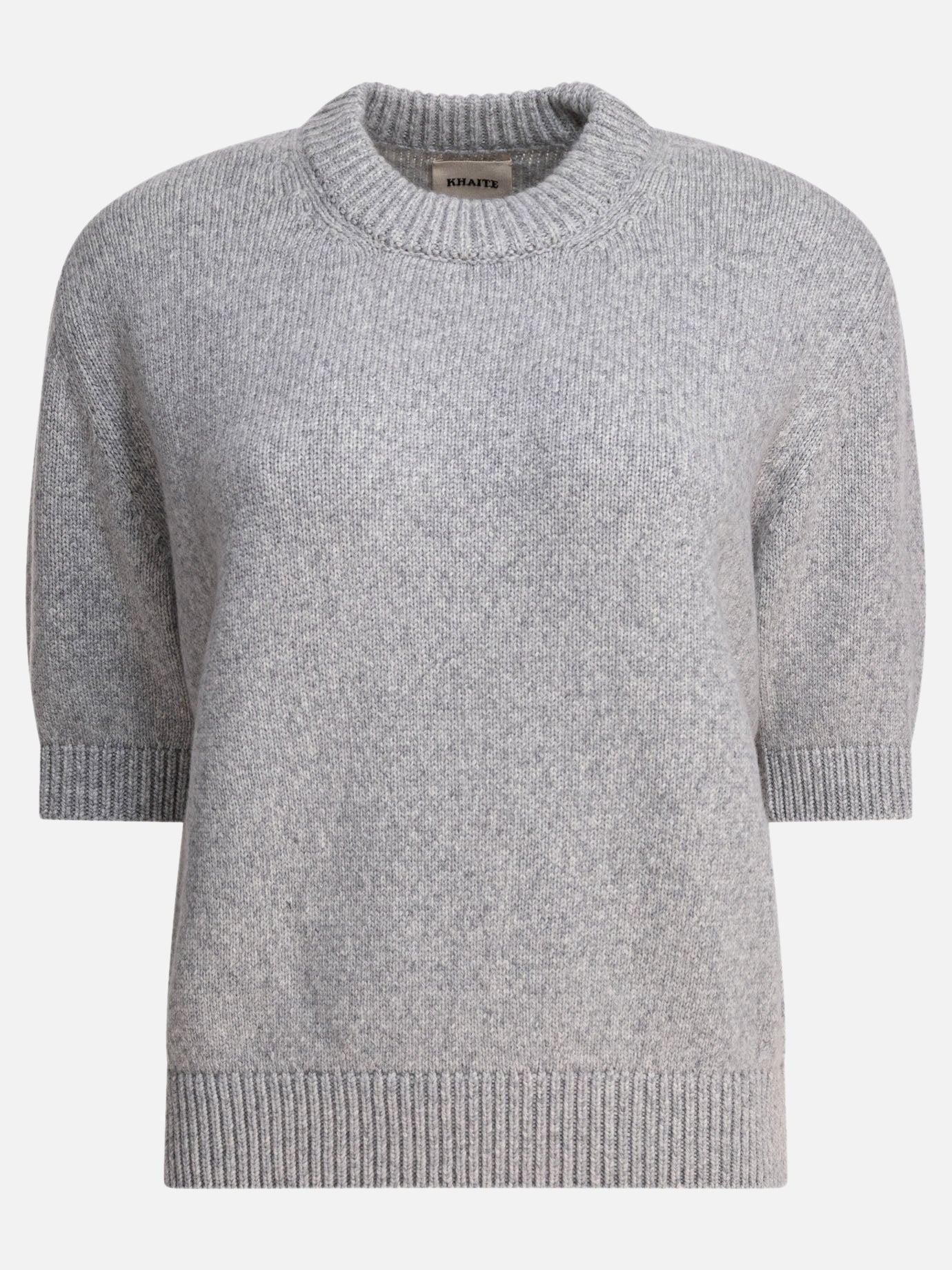 Crewneck sweaters Solid colour  Grey - Khaite Women | PDP | VIETTI Online Store | thumbnail