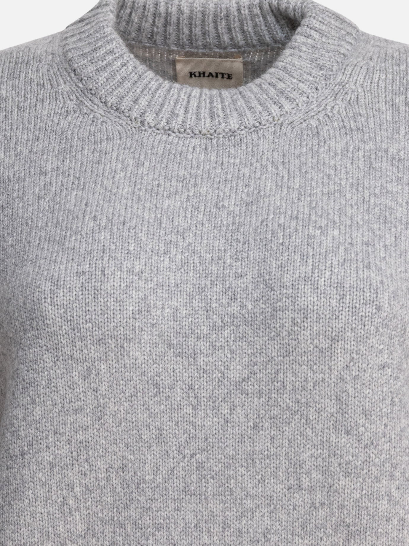 Crewneck sweaters Solid colour  Grey - Khaite Women | PDP | VIETTI Online Store | thumbnail_3