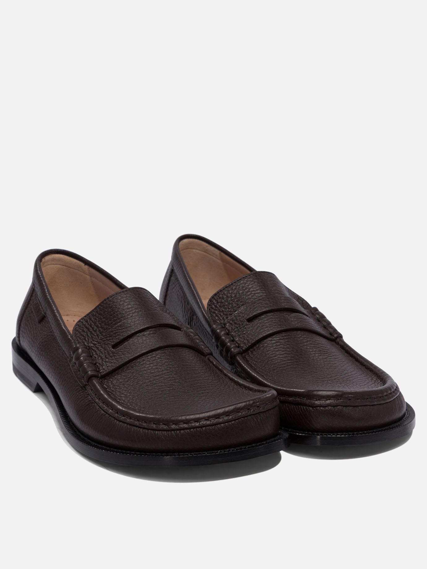 Loafers 100% deer leather - 100% leather  Brown - Loewe Men | PDP | VIETTI Online Store | thumbnail_2