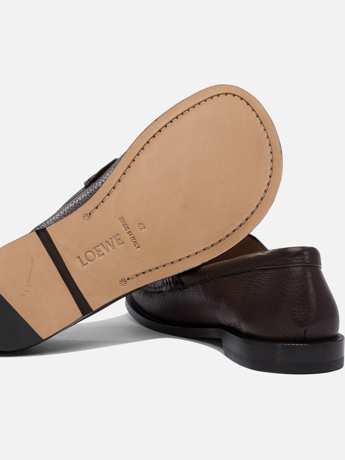 Loafers 100% deer leather - 100% leather  Brown - Loewe Men | PDP | VIETTI Online Store | thumbnail_5