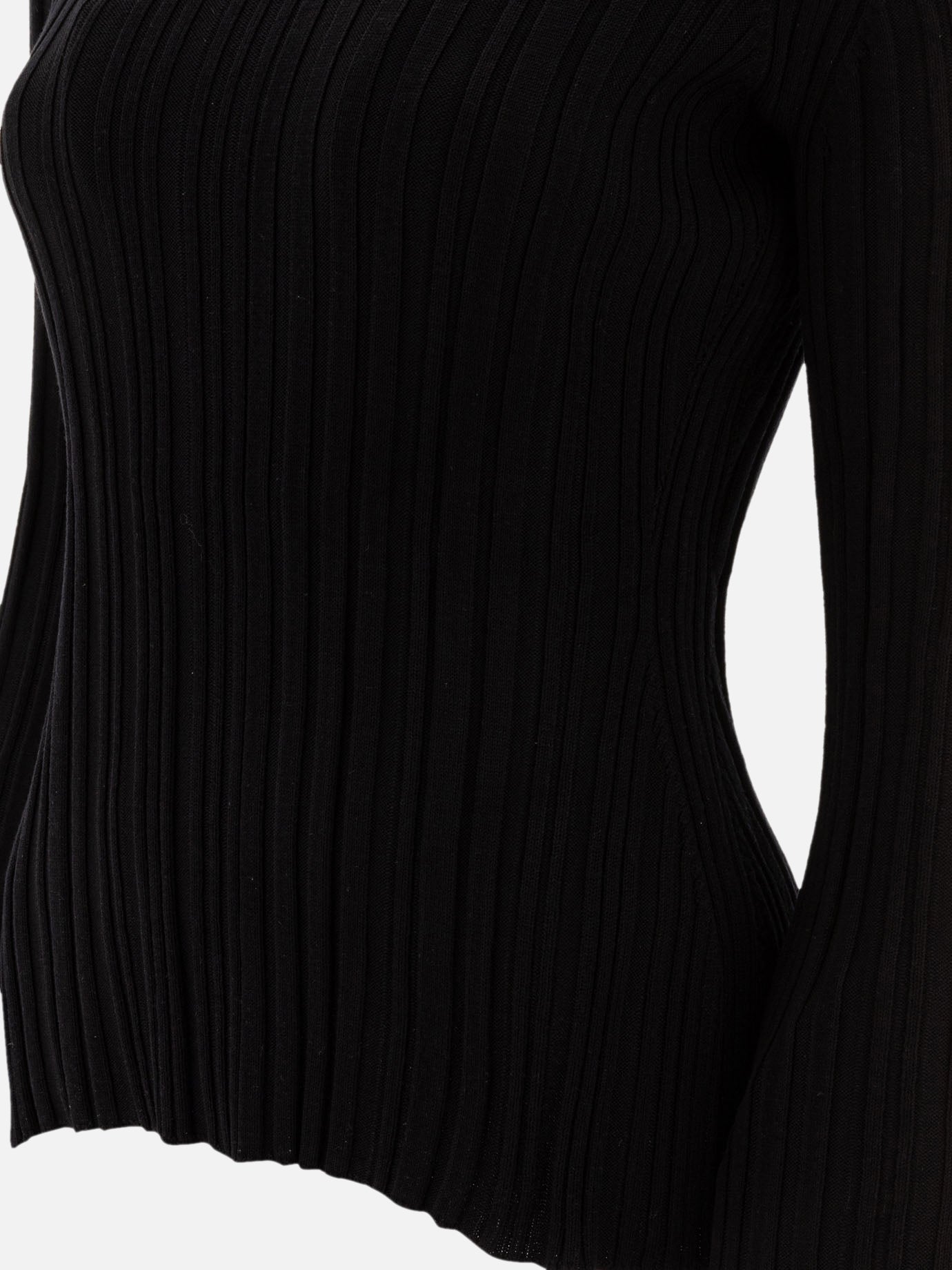 Crewneck t-shirts Solid colour  Black - Loulou Studio Women | PDP | VIETTI Online Store | Zoom-Modal_4
