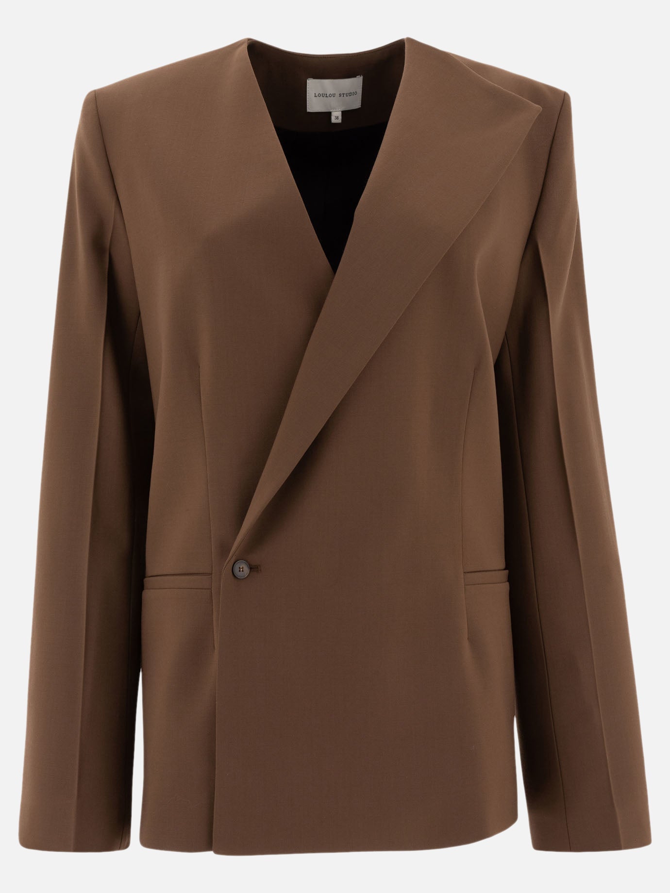 Blazers Solid colour  Brown - Loulou Studio Women | PDP | VIETTI Online Store | Zoom-Modal
