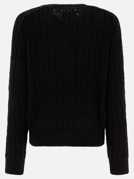 Cardigans Textured knit  Black - Loulou Studio Women | PLP | VIETTI Online Store | 2
