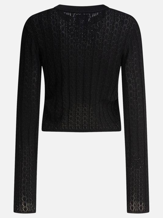 Crewneck sweaters Solid colour  Black - Loulou Studio Women | PDP | VIETTI Online Store | 2
