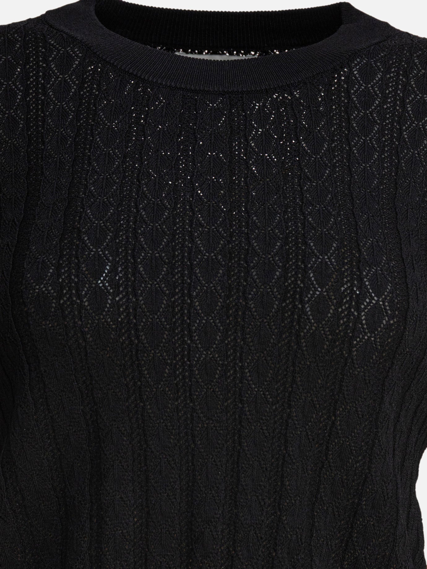 Crewneck sweaters Solid colour  Black - Loulou Studio Women | PDP | VIETTI Online Store | thumbnail_3