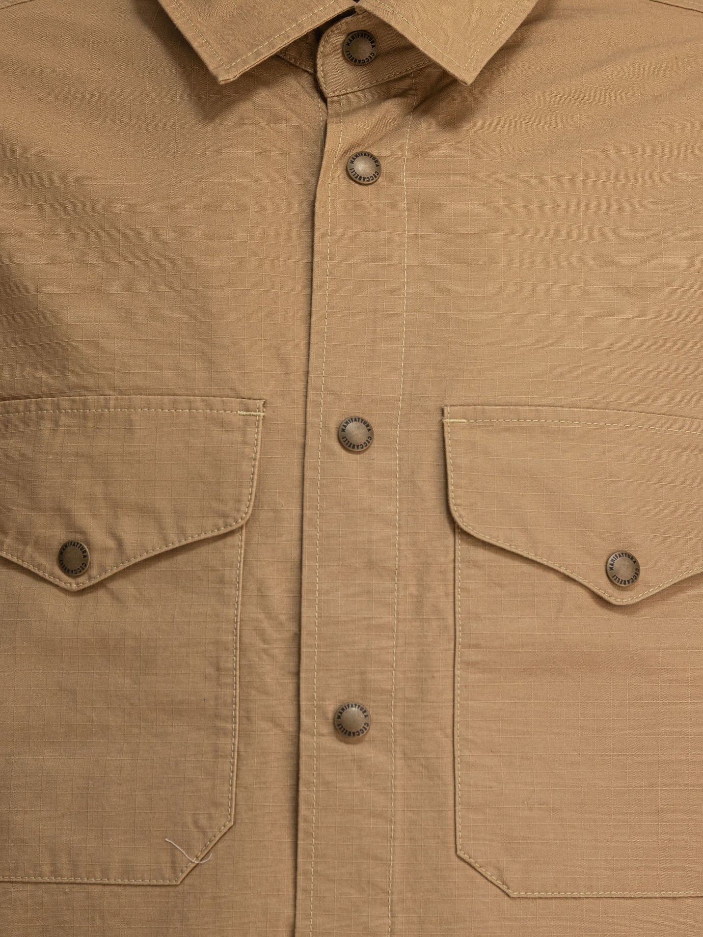Overshirt jackets Solid colour  Brown - Manifattura Ceccarelli Men | PDP | VIETTI Online Store | thumbnail_3