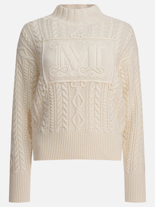 Max Mara Wool and cashmere sweater 14492125_S White 1