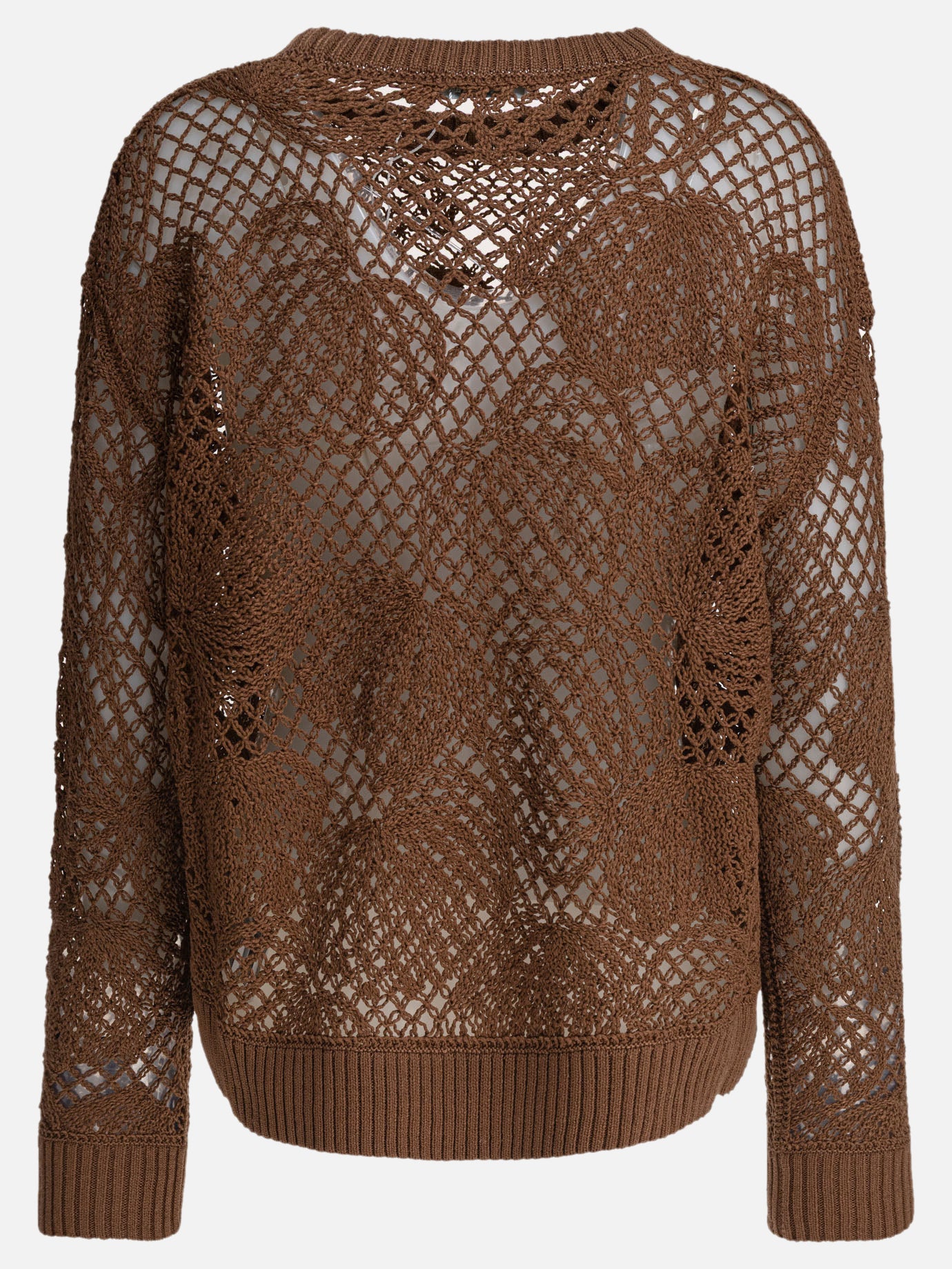 Crewneck sweaters Textured knit  Brown - Max Mara Women | PDP | VIETTI Online Store | thumbnail_2