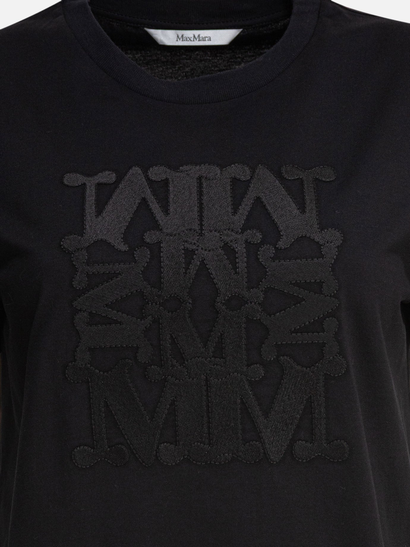 Crewneck t-shirts Logo  Black - Max Mara Women | PDP | VIETTI Online Store | thumbnail_3