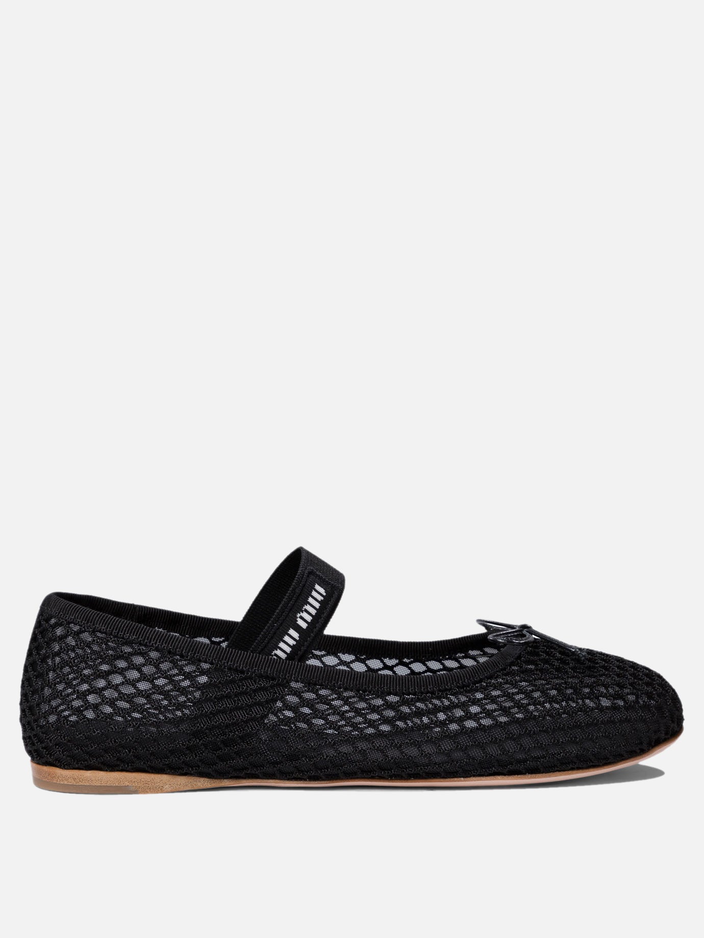 Mesh fabric ballet flats