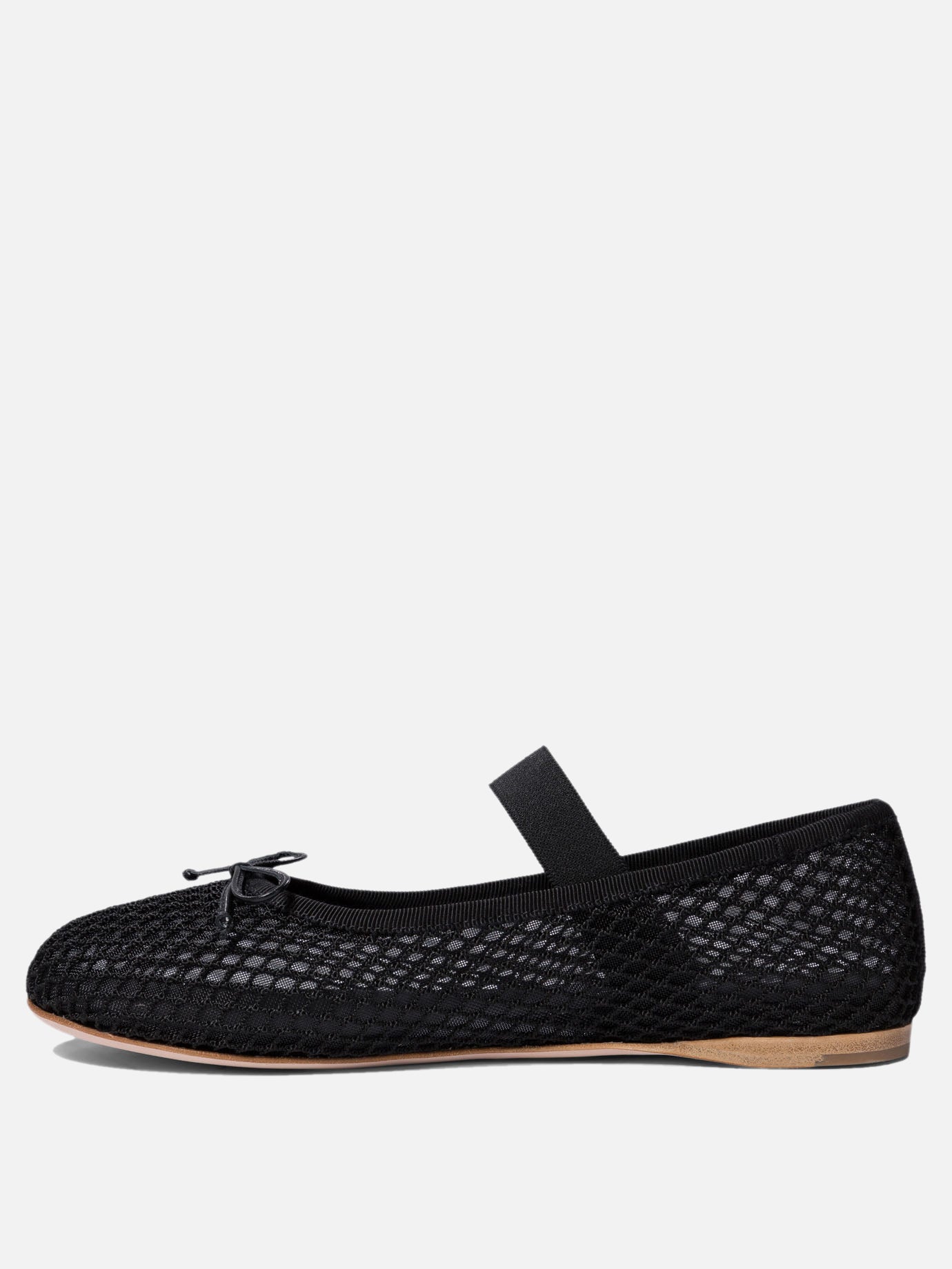 Miu Miu Mesh fabric ballet flats 19701796_36 Black thumbnail_3