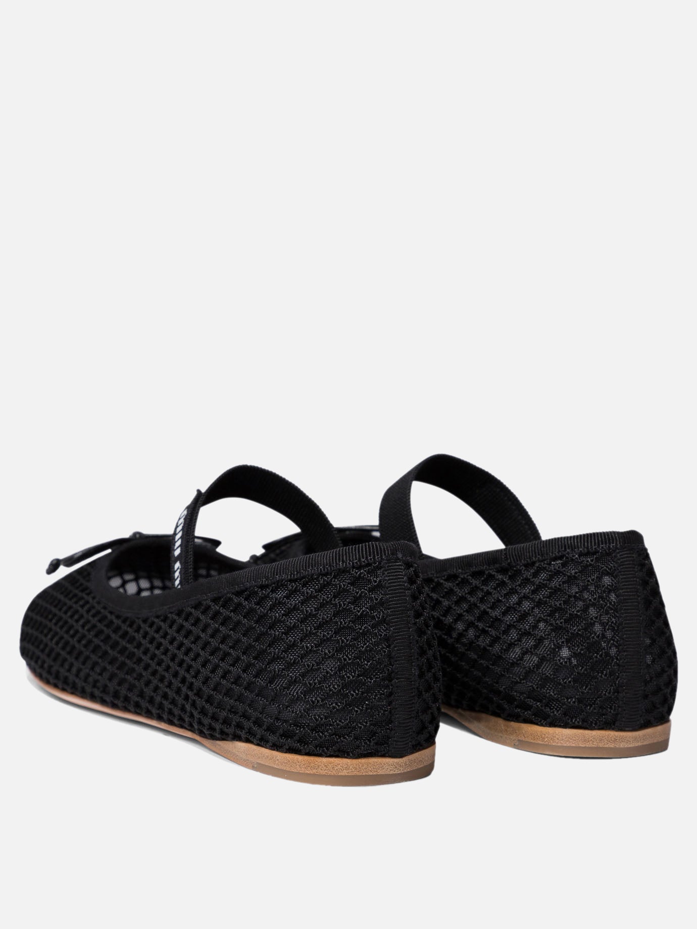 Miu Miu Mesh fabric ballet flats 19701796_36 Black thumbnail_4