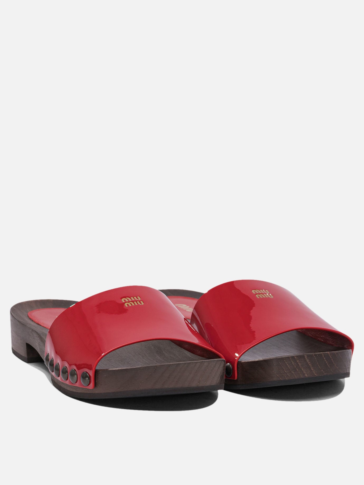 Miu Miu Patent leather clogs 11153047_36 Red thumbnail_2