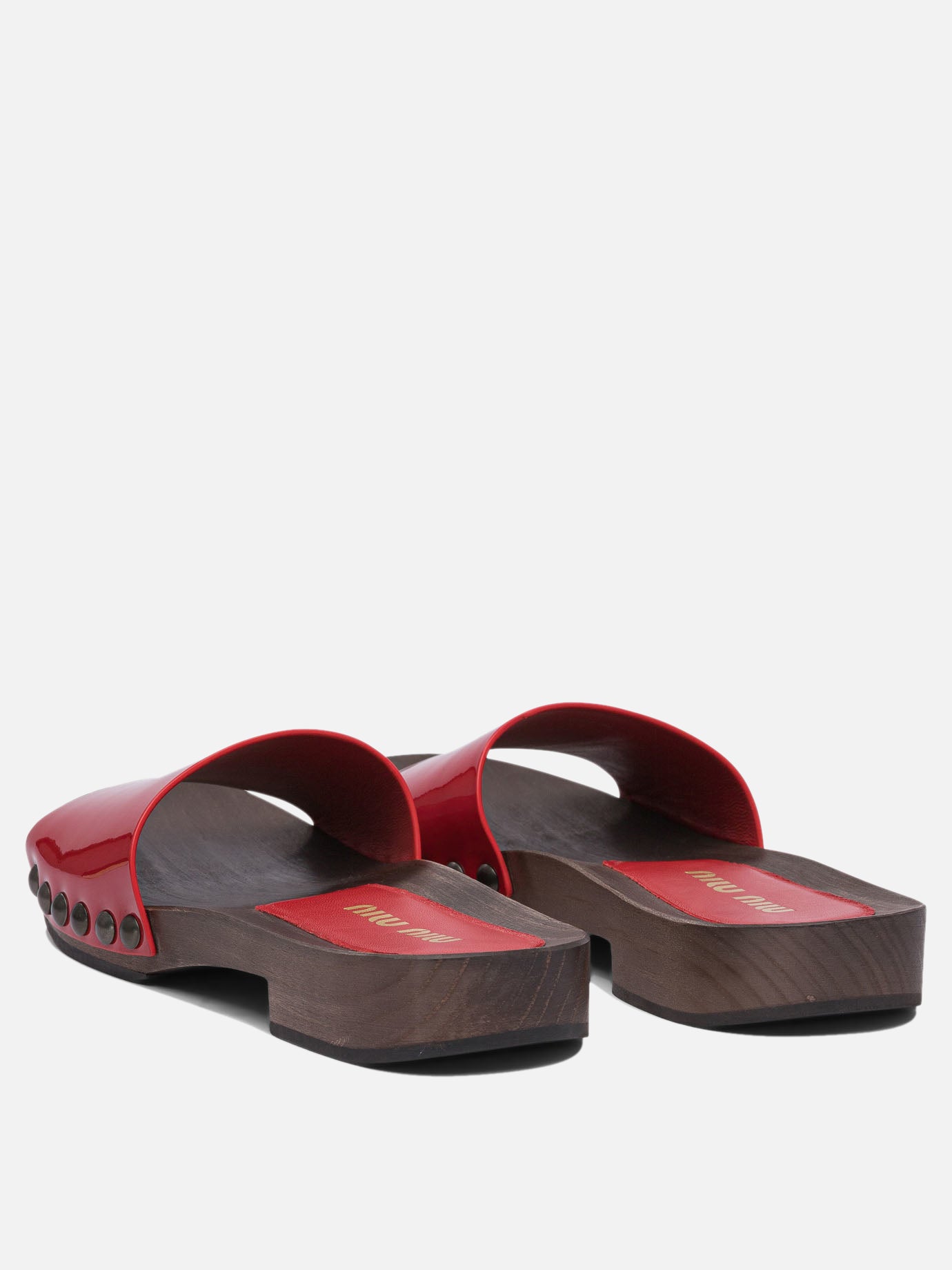 Miu Miu Patent leather clogs 11153047_36 Red thumbnail_4