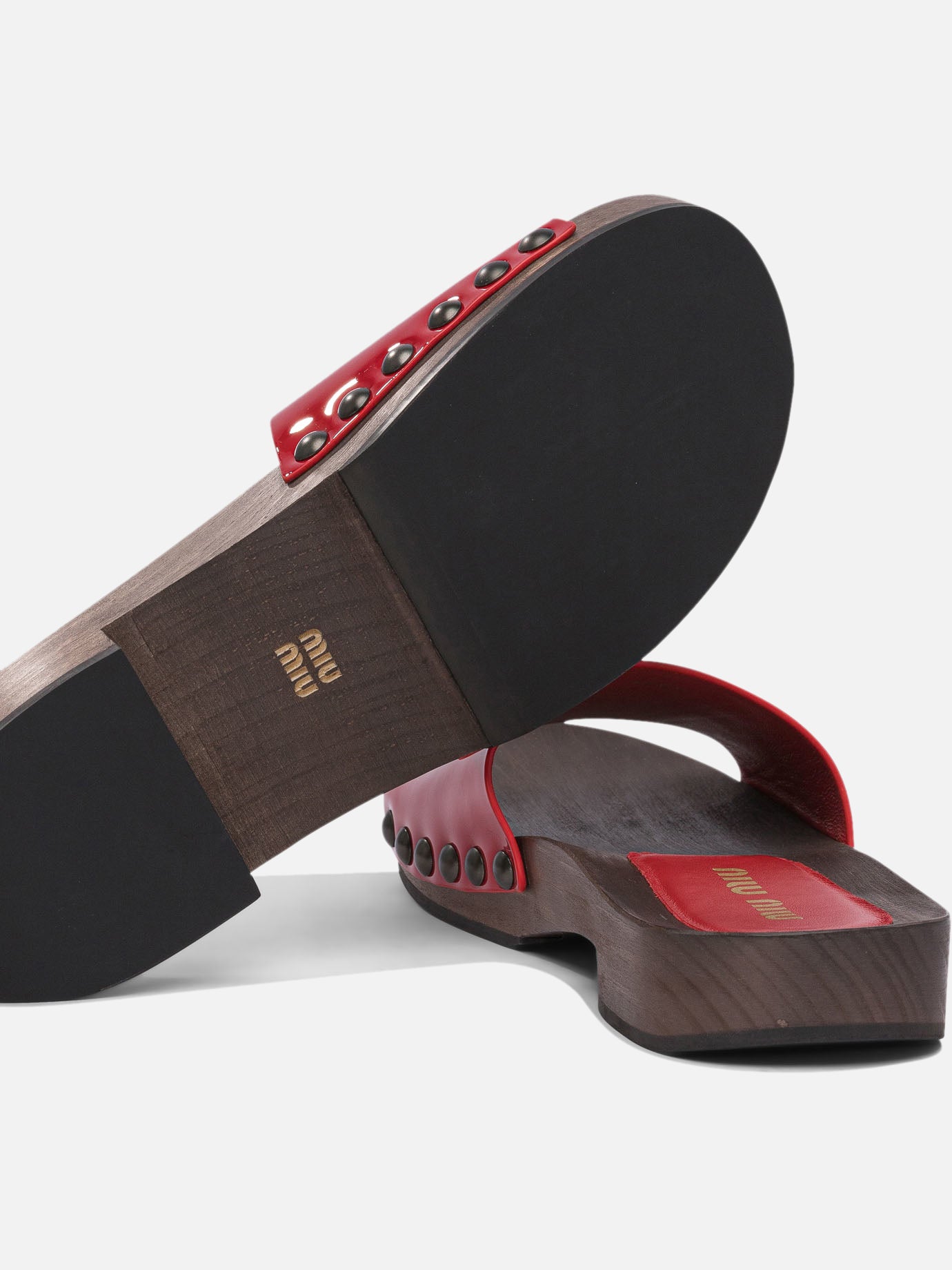 Miu Miu Patent leather clogs 11153047_36 Red thumbnail_5