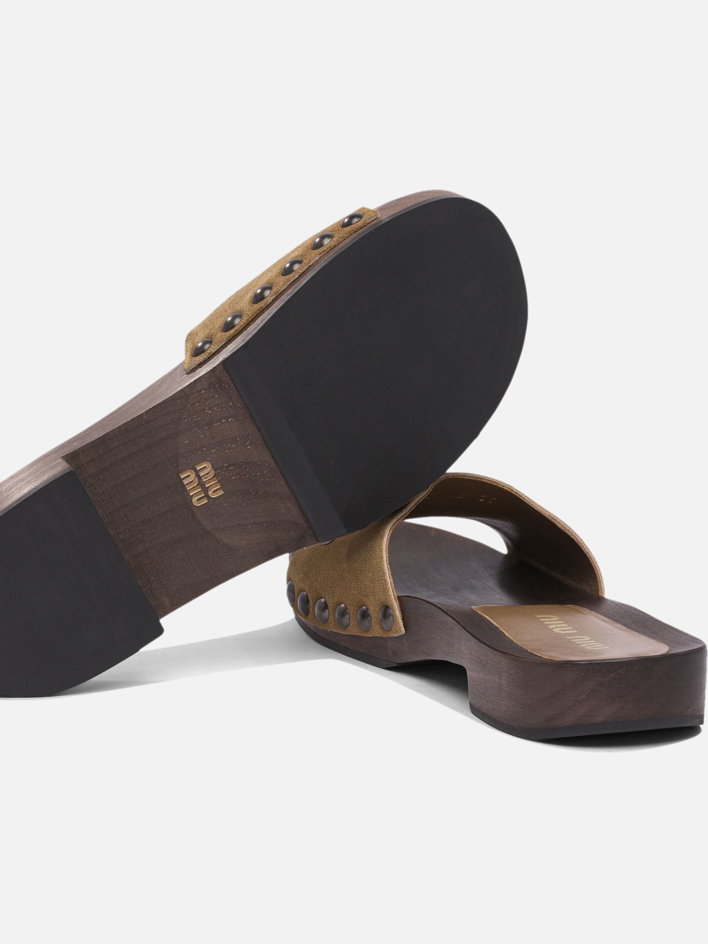 Miu Miu Patent leather clogs 12281287_36 Brown thumbnail_5