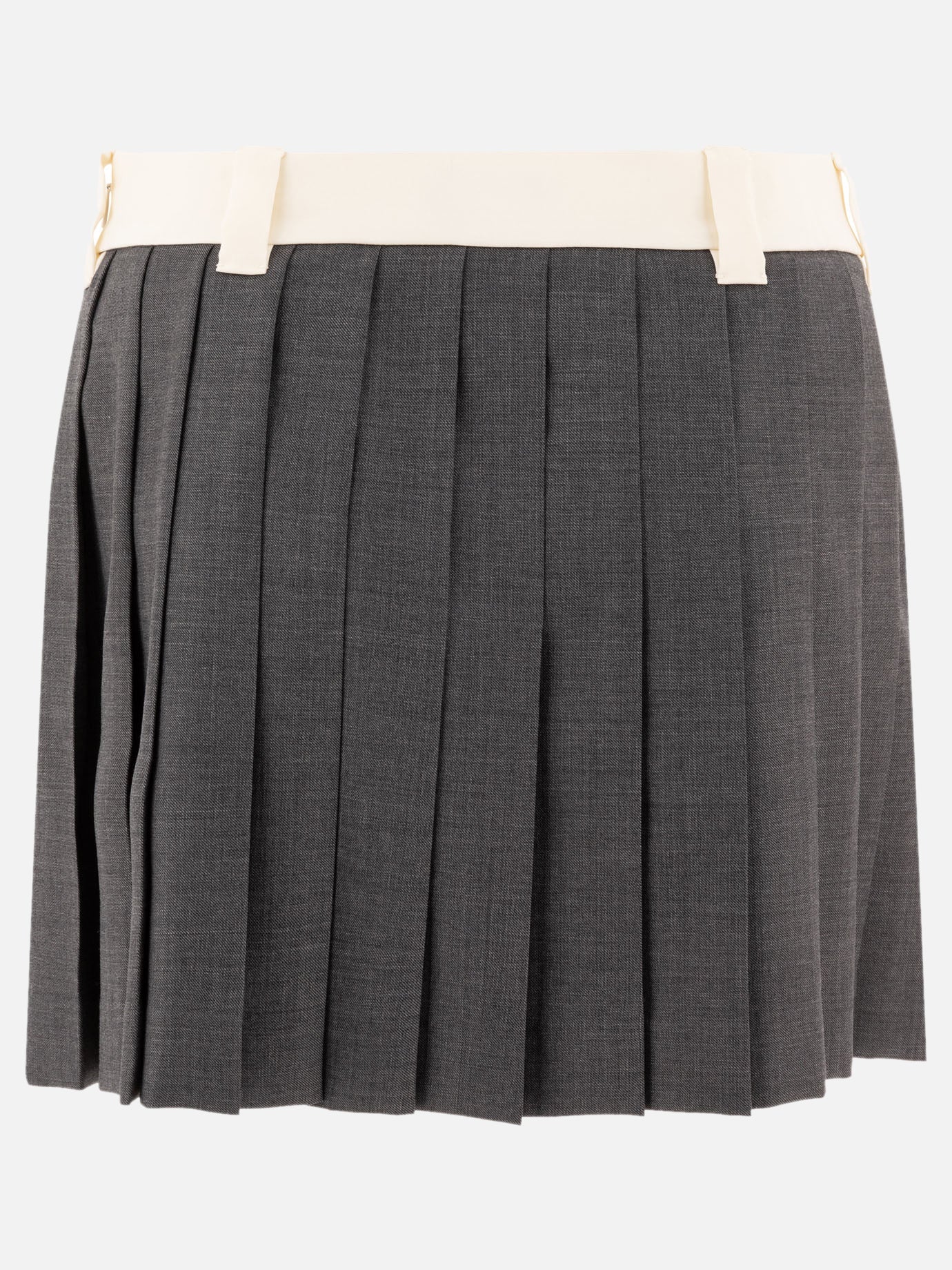 Miu Miu Pleated skirt 19542419_38 Grey thumbnail_2