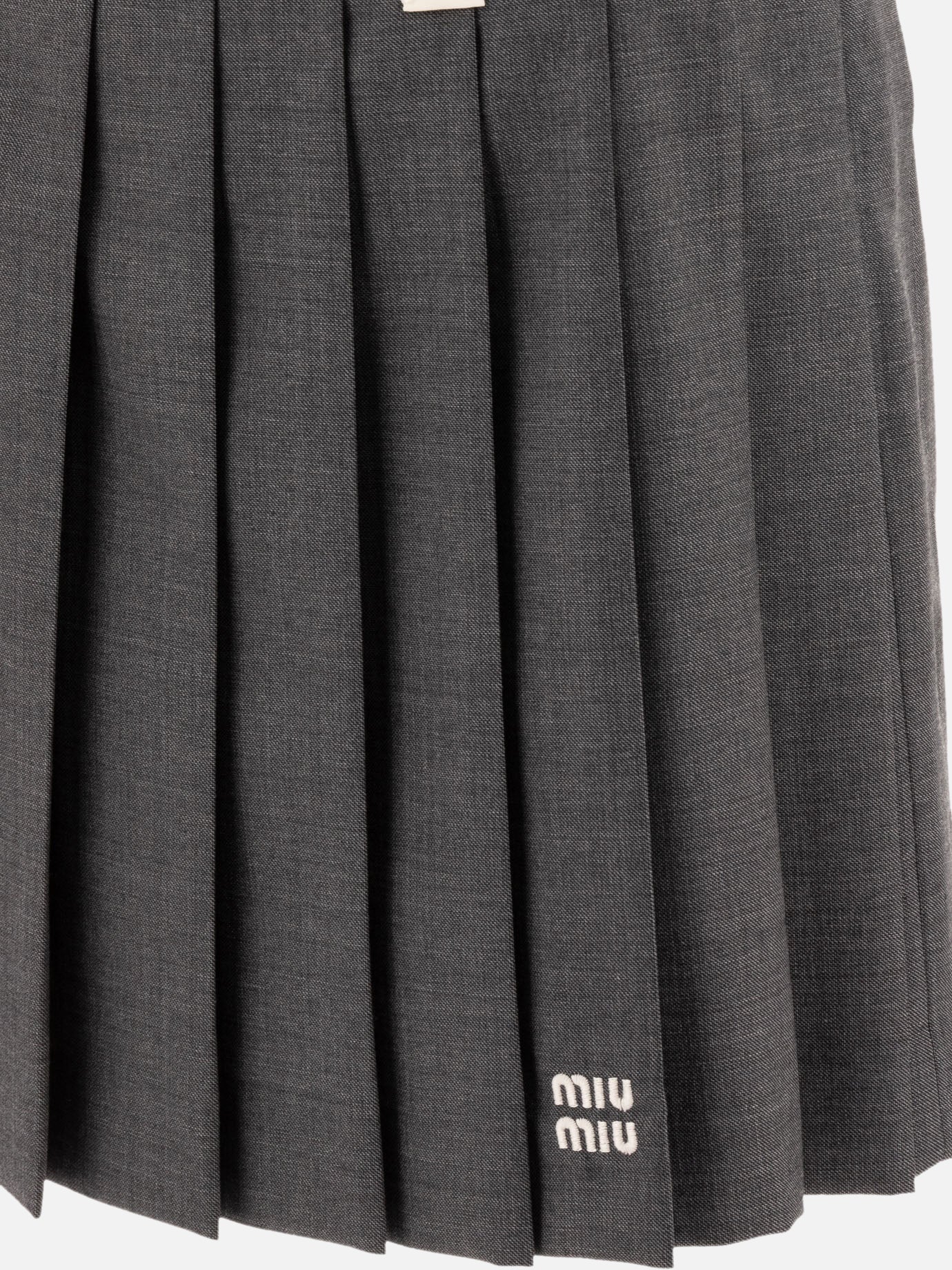 Miu Miu Pleated skirt 19542419_38 Grey thumbnail_4