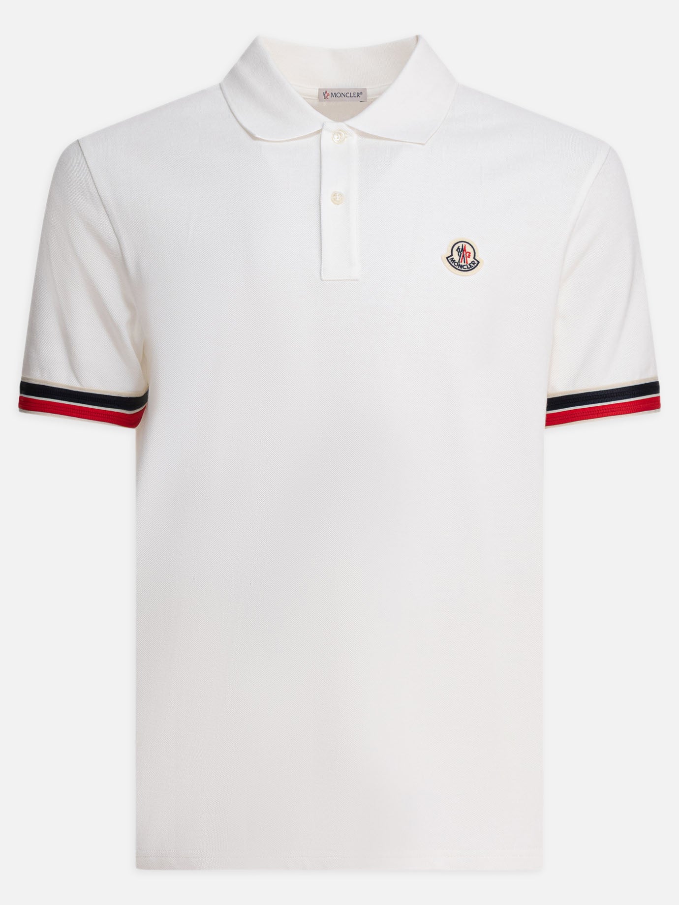 Polo shirts with buttons Logo  White - Moncler Men | PDP | VIETTI Online Store | Zoom-Modal
