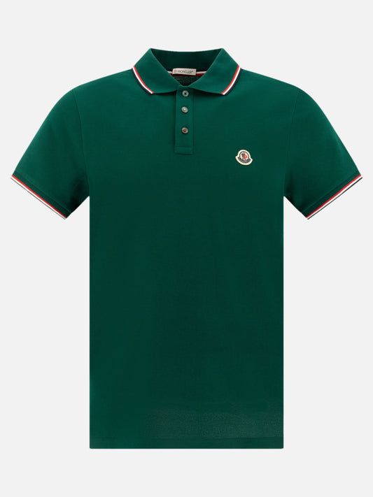 Moncler Polo shirt with logo Green