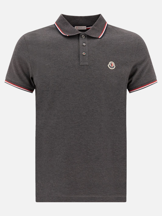 Moncler Polo shirt with logo Grey