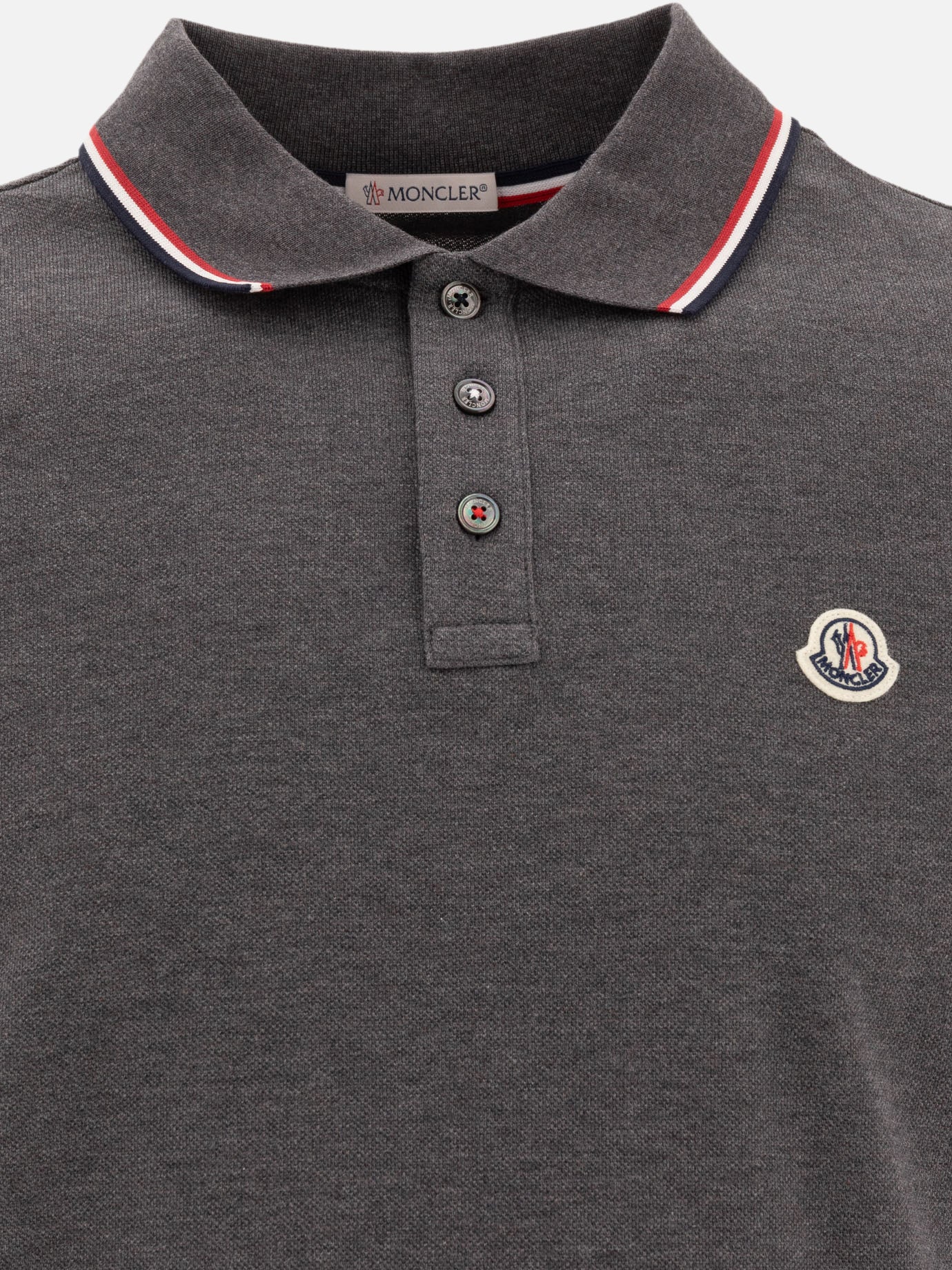 Moncler Polo shirt with logo 15781602_M Grey thumbnail_3