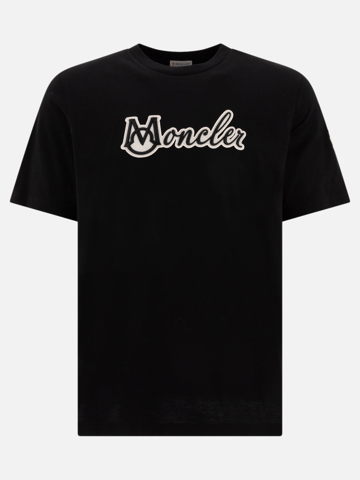 Crewneck t-shirts Logo  Black - Moncler Men | PDP | VIETTI Online Store | thumbnail