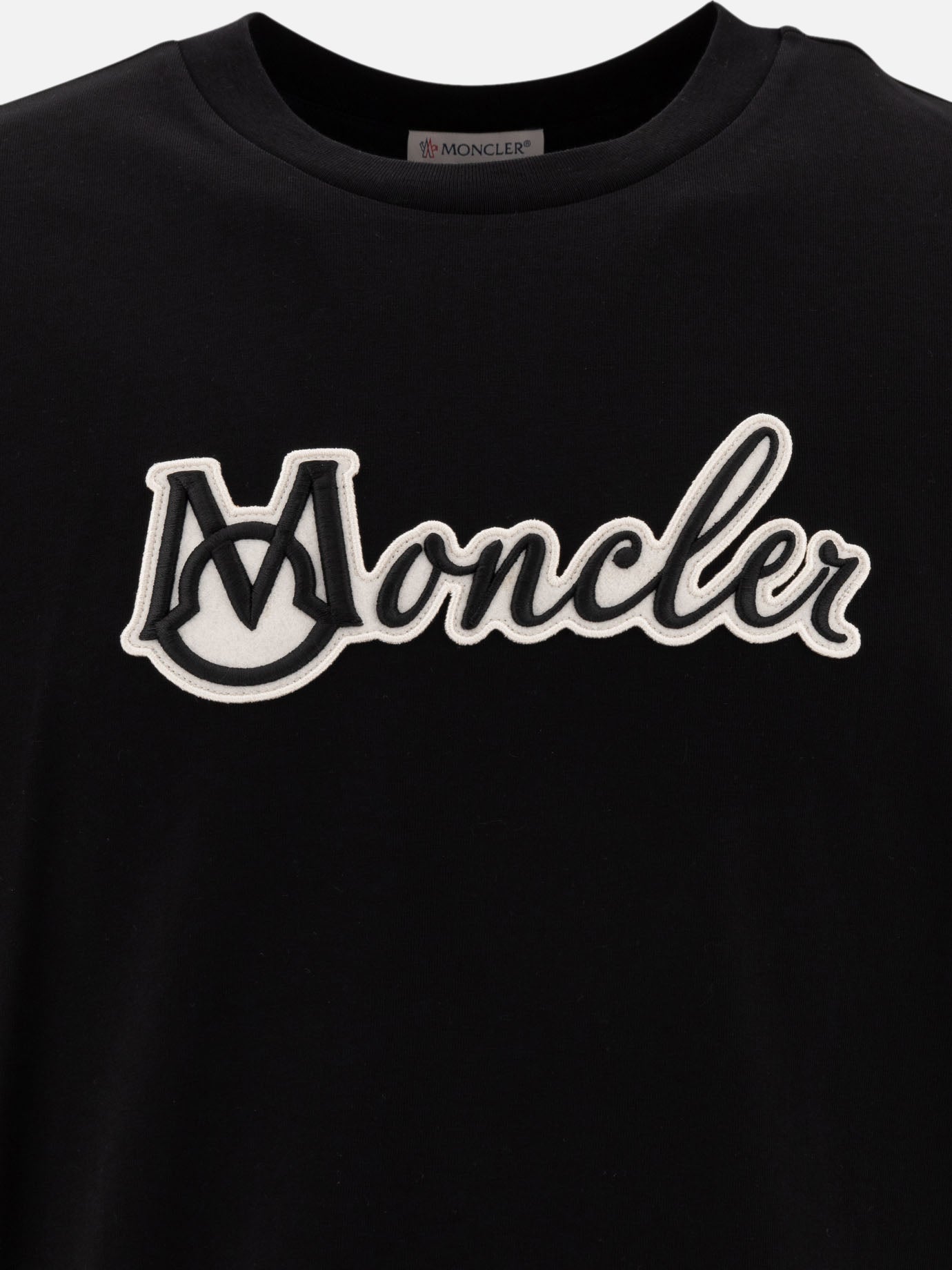 Crewneck t-shirts Logo  Black - Moncler Men | PDP | VIETTI Online Store | thumbnail_3