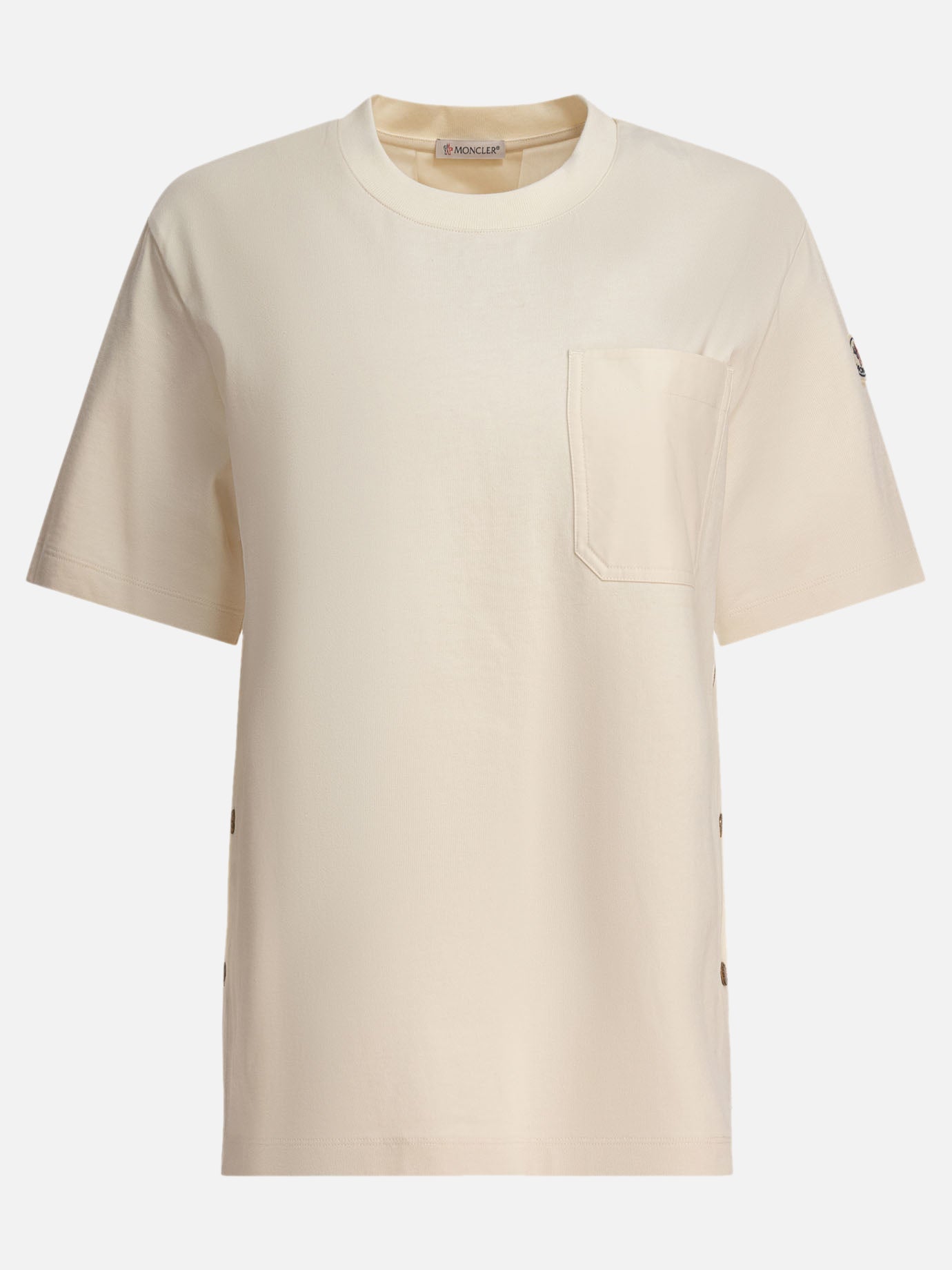 Crewneck t-shirts Logo  White - Moncler Women | PDP | VIETTI Online Store | Zoom-Modal
