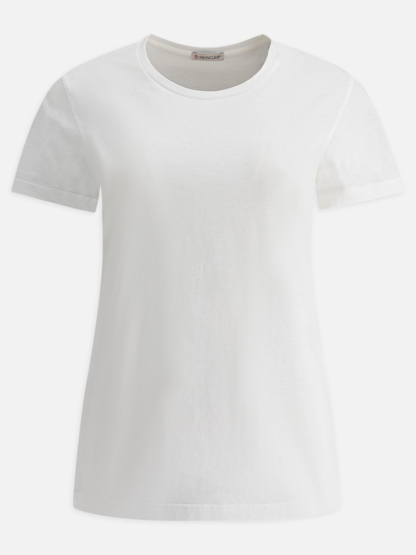 Moncler T-shirt with logo patch 14151528_XS White thumbnail_1